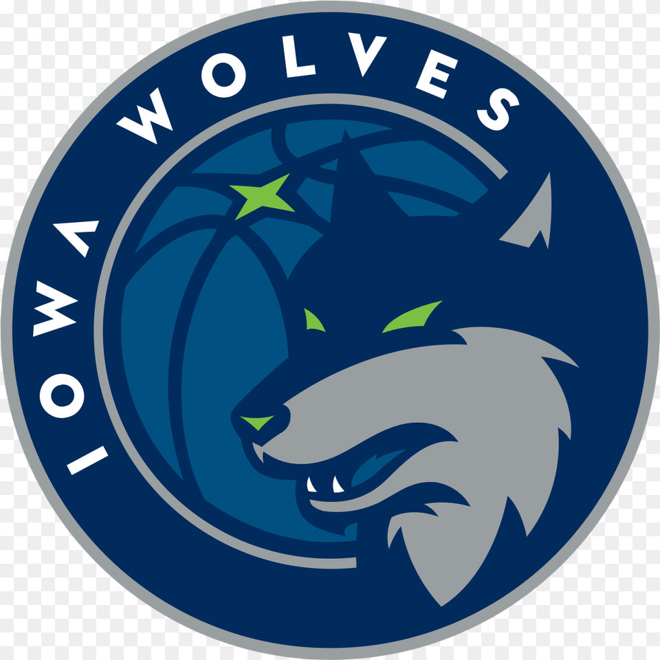 Iowa Wolves Iowa Wolves Logo, Emblem, Symbol, Disk Png