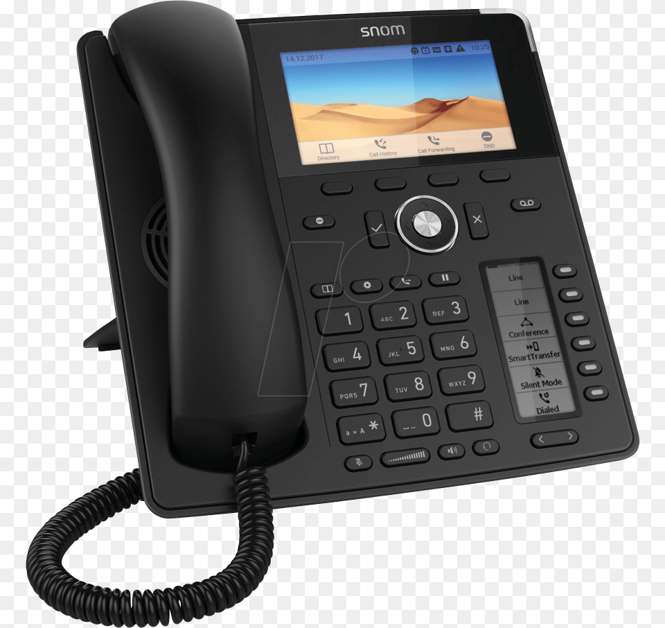 Ip Desk Phone With Cord Black Snom Snom D785 And, Electronics, Mobile Phone, Dial Telephone Free Png Download
