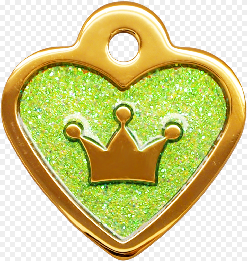 Ip Gold Light Green Glitter C Mini Heart Green, Accessories, Jewelry Png Image