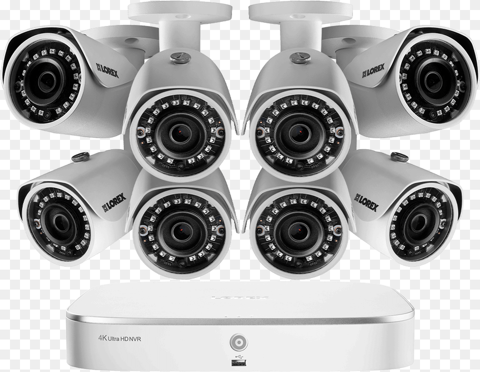 Ip Security Camera System With 8 Channel Nvr And Lorex Security Cameras, Electronics, Webcam, Machine, Wheel Png Image