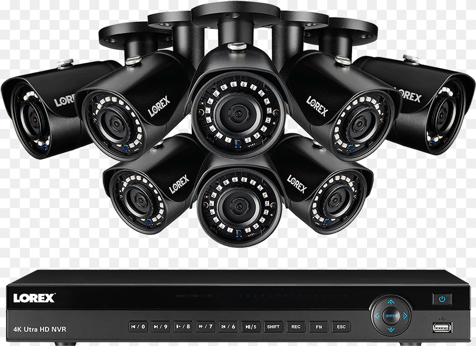 Ip Security Camera System With 8 Channel Nvr And Network Video Recorder, Electronics, Machine, Wheel Png Image