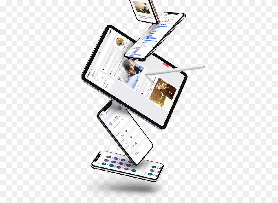 Ipad And Iphone Mockup, Electronics, Mobile Phone, Phone, Person Png Image