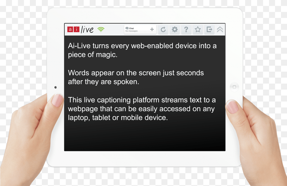 Ipad Caption Viewer Hands Transparent Caption, Computer, Electronics, Tablet Computer Free Png