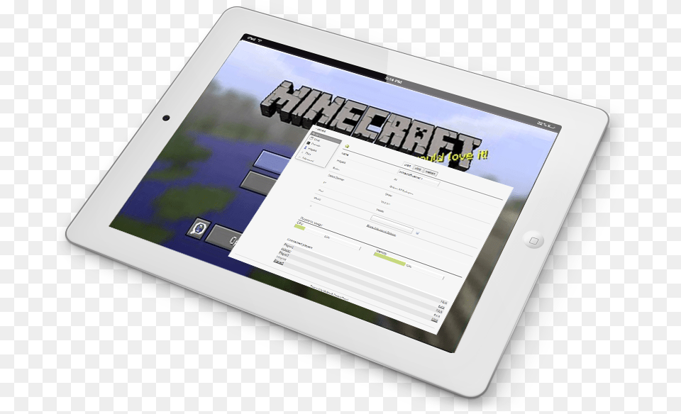 Ipad Ipad With Minecraft, Computer, Electronics, Tablet Computer Free Transparent Png