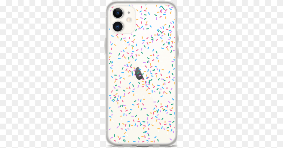 Iphone 11 Colorful Rainbow Sprinkles Clear Phone Case Mobile Phone Case, Paper, Confetti, Computer, Electronics Free Png Download