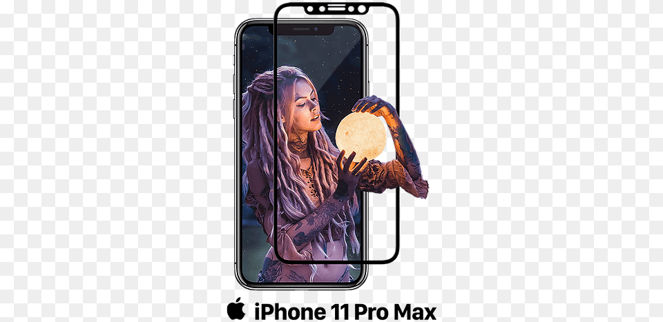 Iphone 11 Pro Max 9h Tempered Glass Eyefly3d Screen Protector, Adult, Person, Woman, Female Free Png