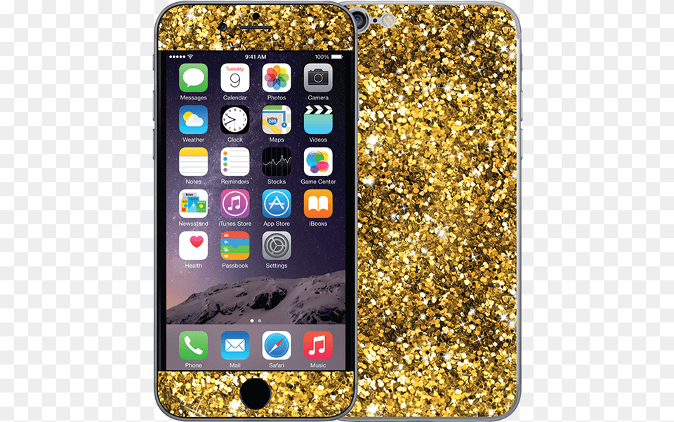Iphone 6 Amp 6s Gold Sparkle Ecran Allume I Phone, Electronics, Mobile Phone, Glitter Png