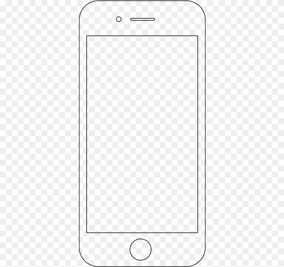 Iphone 6 Outline For Wireframe Wallpaper, Electronics, Mobile Phone, Phone Png