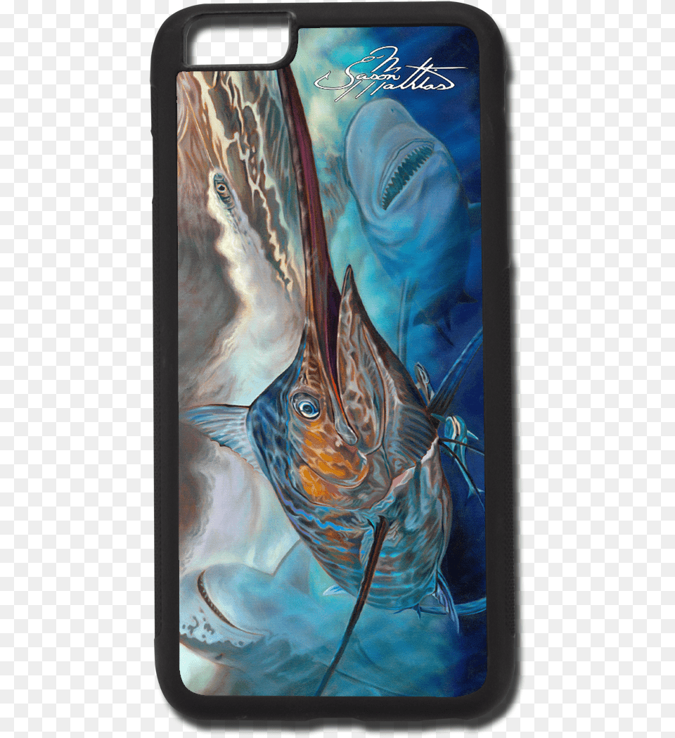 Iphone 6 Plus Blue Marlin Art Sharks Smartphone, Animal, Fish, Sea Life, Shark Free Png Download