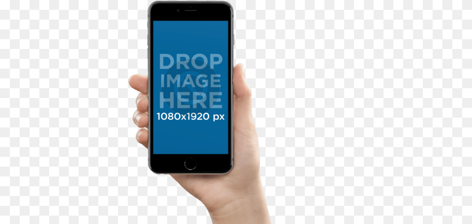 Iphone 6 Plus Mockup Over A Transparent Background Hand Holding Iphone, Electronics, Mobile Phone, Phone, Person Png Image