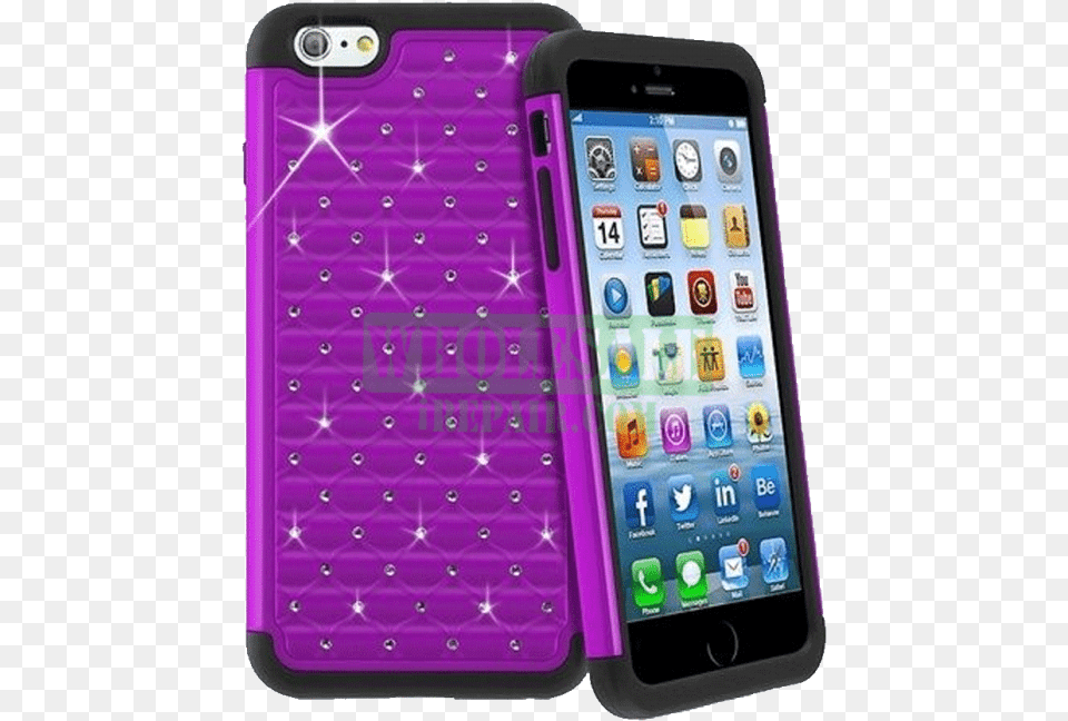 Iphone 6 Purple Diamond Tough Protector Case Insten Hybrid Case For Apple Iphone 6 Plus Retail, Electronics, Mobile Phone, Phone Free Png Download