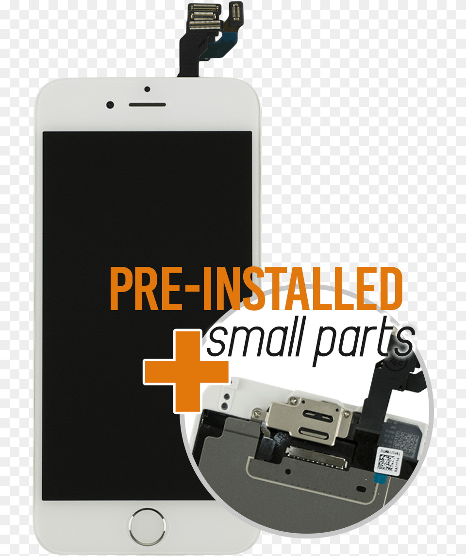 Iphone 6 Whitesilver Display Assembly With Front Camera, Electronics, Mobile Phone, Phone, Adapter Free Transparent Png