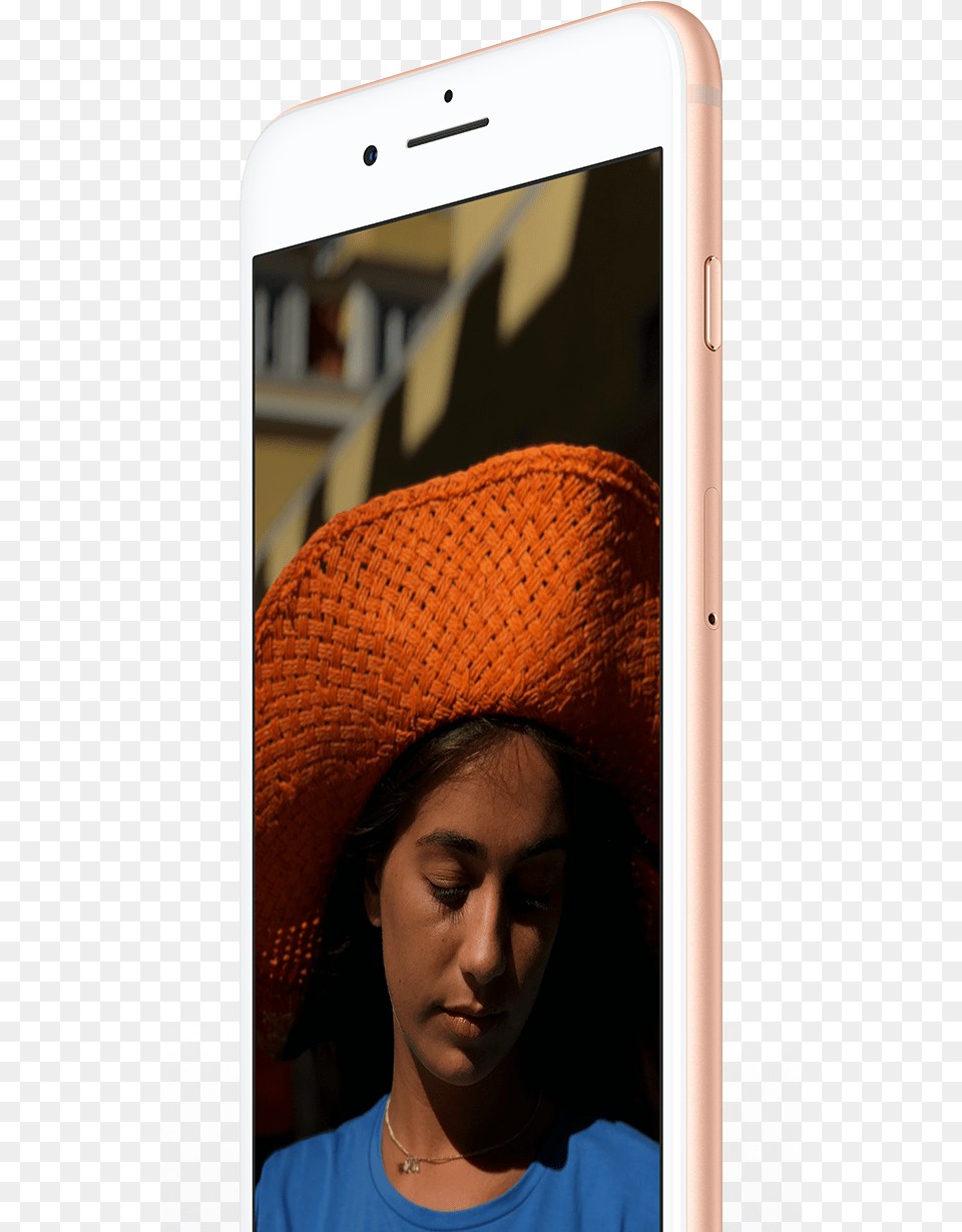 Iphone 8 Istore Zambia Smartphone, Adult, Sun Hat, Person, Woman Free Png Download