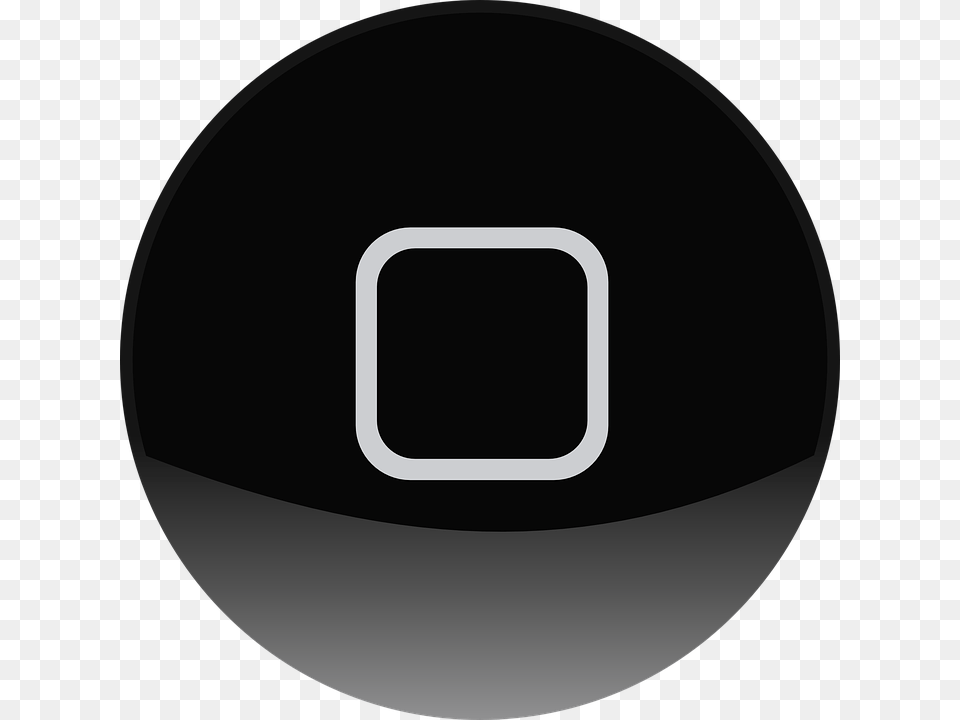 Iphone Apple Black Button Circle Ipod Rectangle Apple Home Button, Sphere, Photography, Disk Free Png