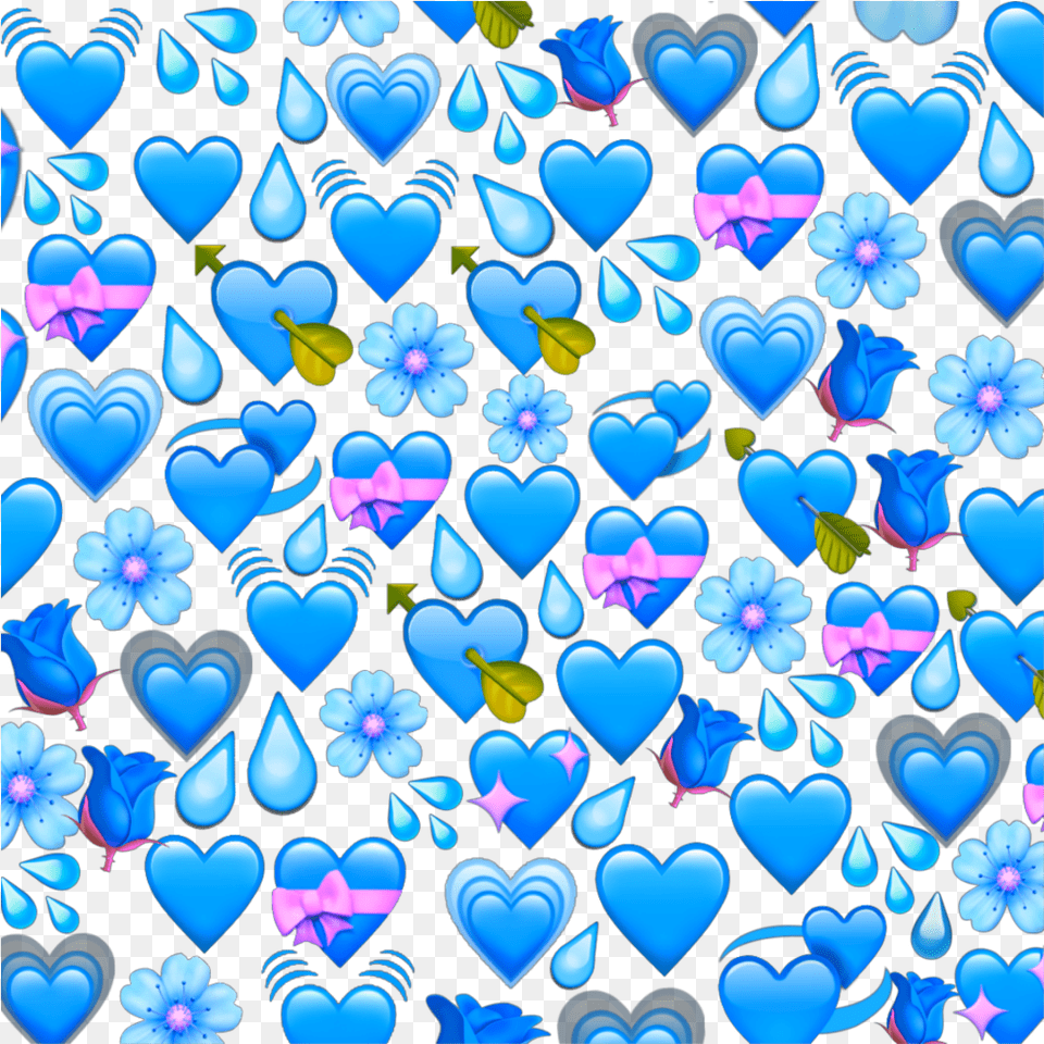Iphone Blue Emoji Background, Pattern, Art Png