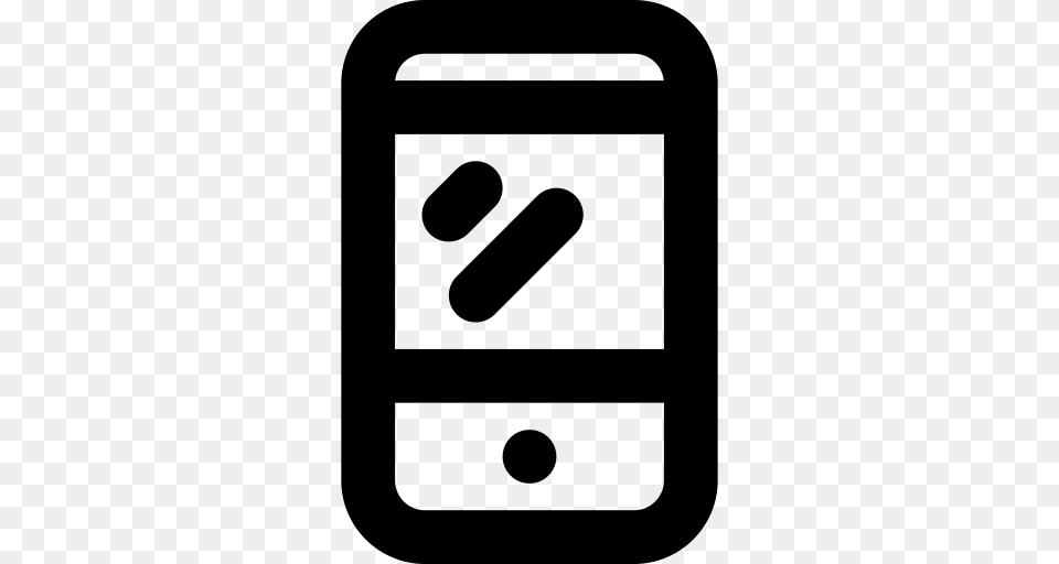 Iphone Cellphone Icon, Gray Free Png