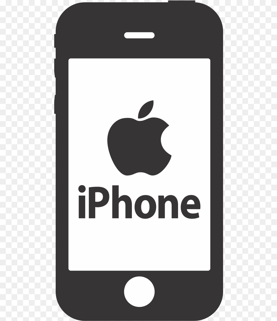 Iphone Clipart Black And White, Electronics, Mobile Phone, Phone, Logo Free Png Download