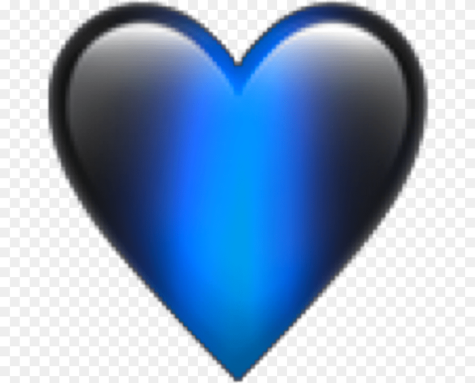 Iphone Emoji Black Heart Sticker Blue Black Heart Emoji, Balloon Free Transparent Png