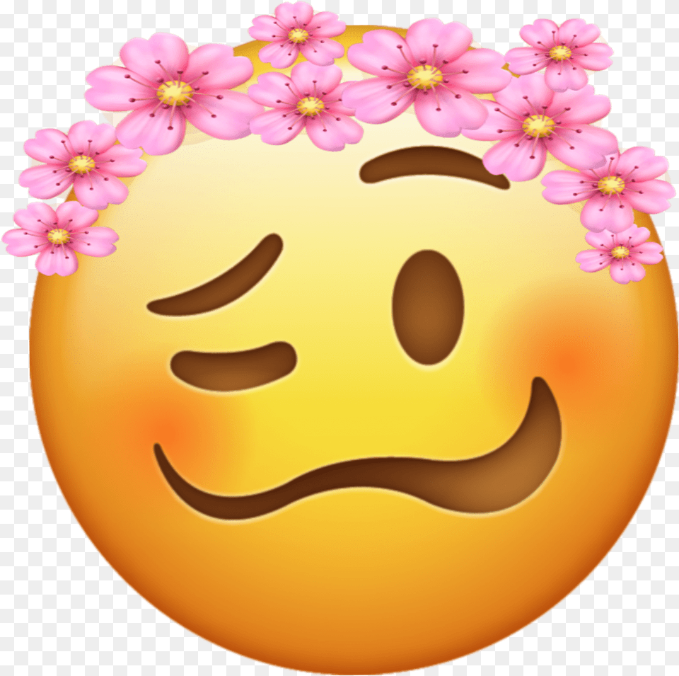 Iphone Flower Crown Emoji, Petal, Plant, Food, Fruit Png