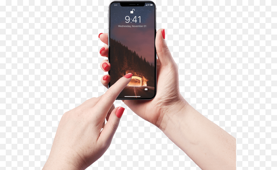 Iphone In Hand Download Searchpng Ios 12 Lock Screen Weather, Electronics, Mobile Phone, Phone, Adult Png Image