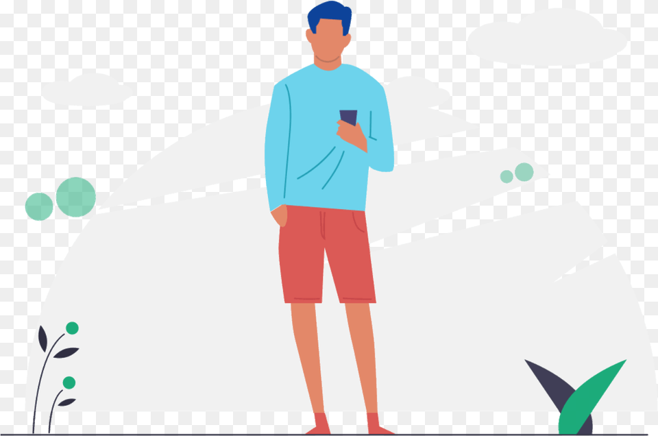 Iphone Man Watching Mobile Phone Icon Vector India Of My Dreams Essay In English, Shorts, Clothing, Adult, Person Free Png Download