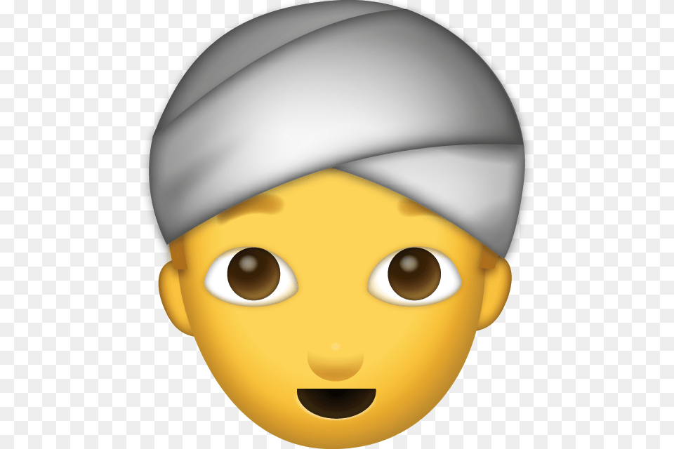 Iphone Man With Turban Emoji, Cap, Clothing, Hat, Hardhat Free Png Download
