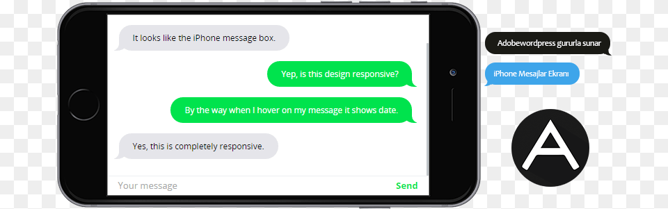 Iphone Mesajlar Css Html Html, Text, Electronics, Mobile Phone, Phone Free Transparent Png