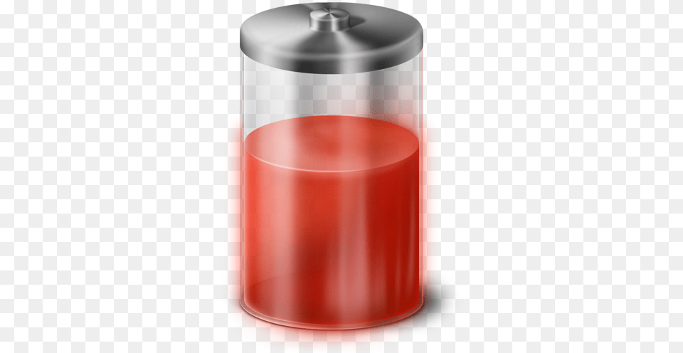 Iphone Red Battery Icon Red Battery Icon, Cylinder, Jar, Food, Ketchup Free Transparent Png