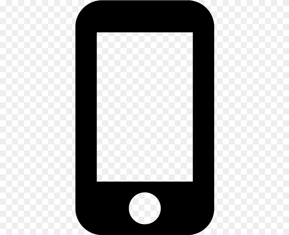 Iphone Smartphone Mobile Phone Device Icon Vector Cell Phone Silhouette, Gray Free Png