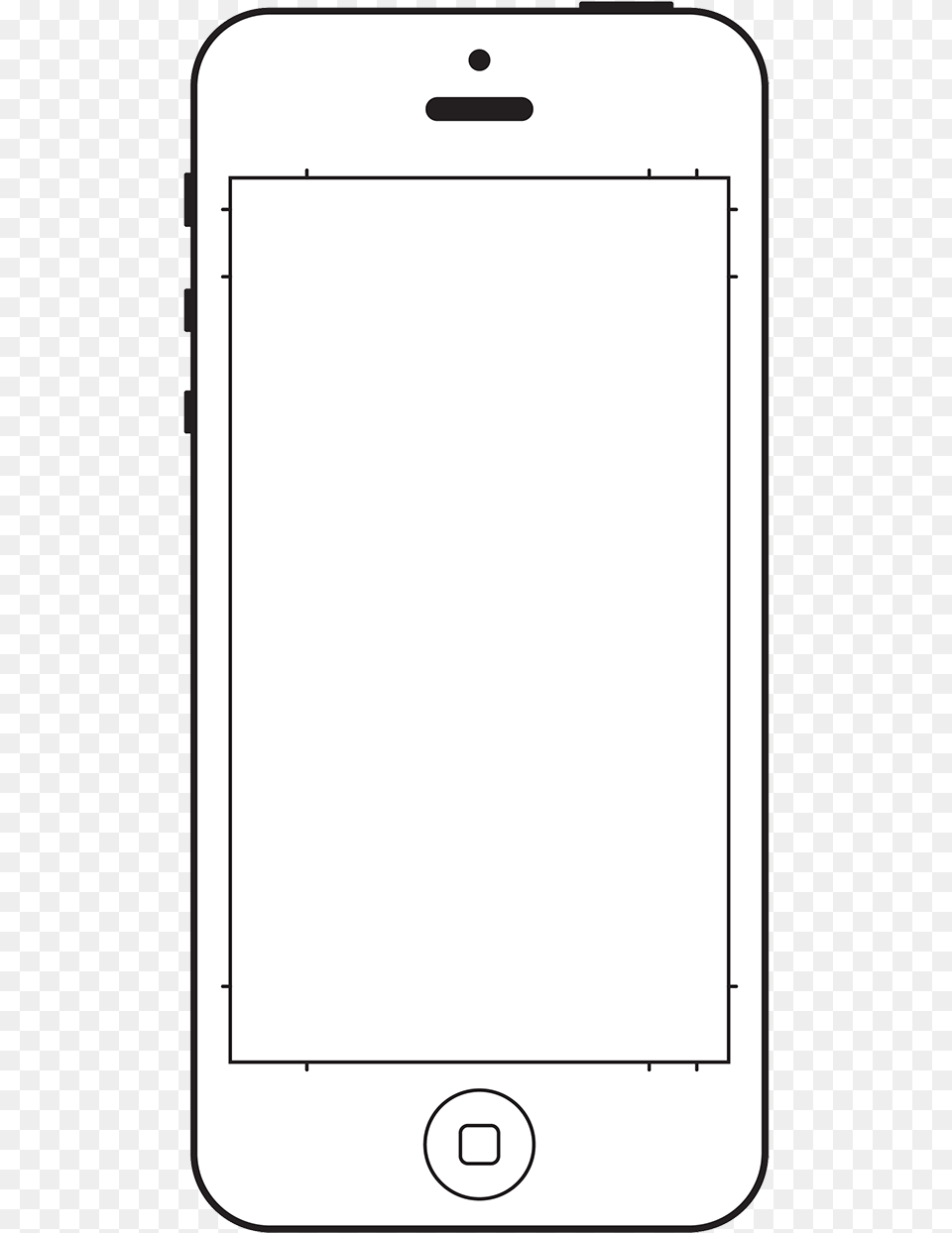 Iphone Stamp For Ui Sketching Iphone Sketch Transparent, Electronics, Mobile Phone, Phone, White Board Png Image