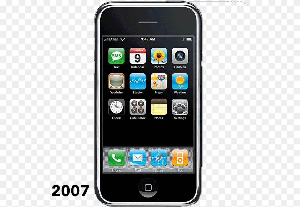 Iphone Through The Years See How Apple S Phone Has Apple Iphone 2007, Electronics, Mobile Phone Png
