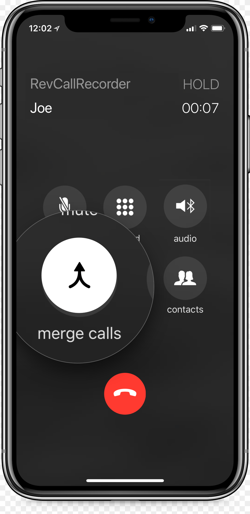Iphone Using Rev Call Recorder App With Screen Prompting Telephone Call, Electronics, Mobile Phone, Phone Free Png Download