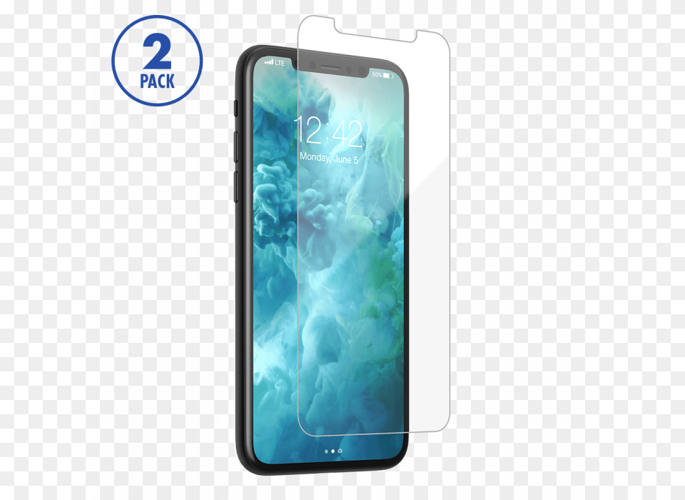 Iphone X 2 Pack Glass Screen Protector Glass Screen Protector Iphone X, Electronics, Mobile Phone, Phone Png Image