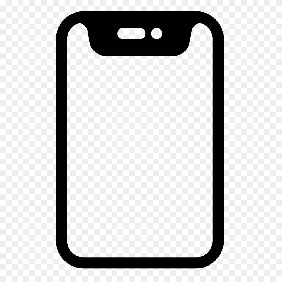 Iphone X Filled Icon, Gray Free Png Download