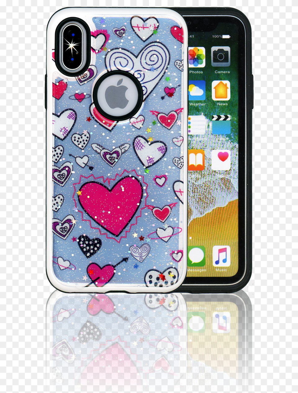 Iphone X Mm 3d Heart Heart, Electronics, Mobile Phone, Phone Png Image