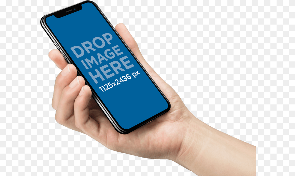 Iphone X Mockup Being Held By A Hand Iphone X Mockup Gimp, Electronics, Mobile Phone, Phone Free Transparent Png