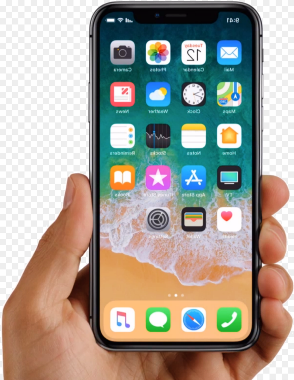 Iphone X On Hand, Electronics, Mobile Phone, Phone Free Transparent Png