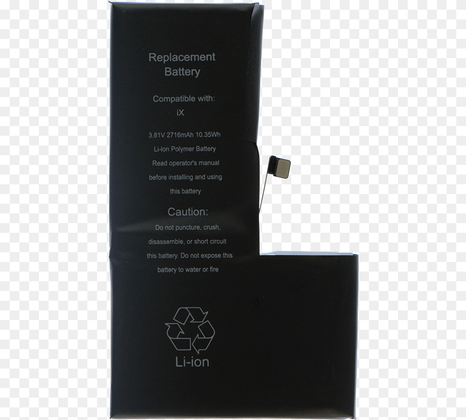 Iphone X Replacement Battery Electric Battery, Adapter, Electronics, Text Free Transparent Png