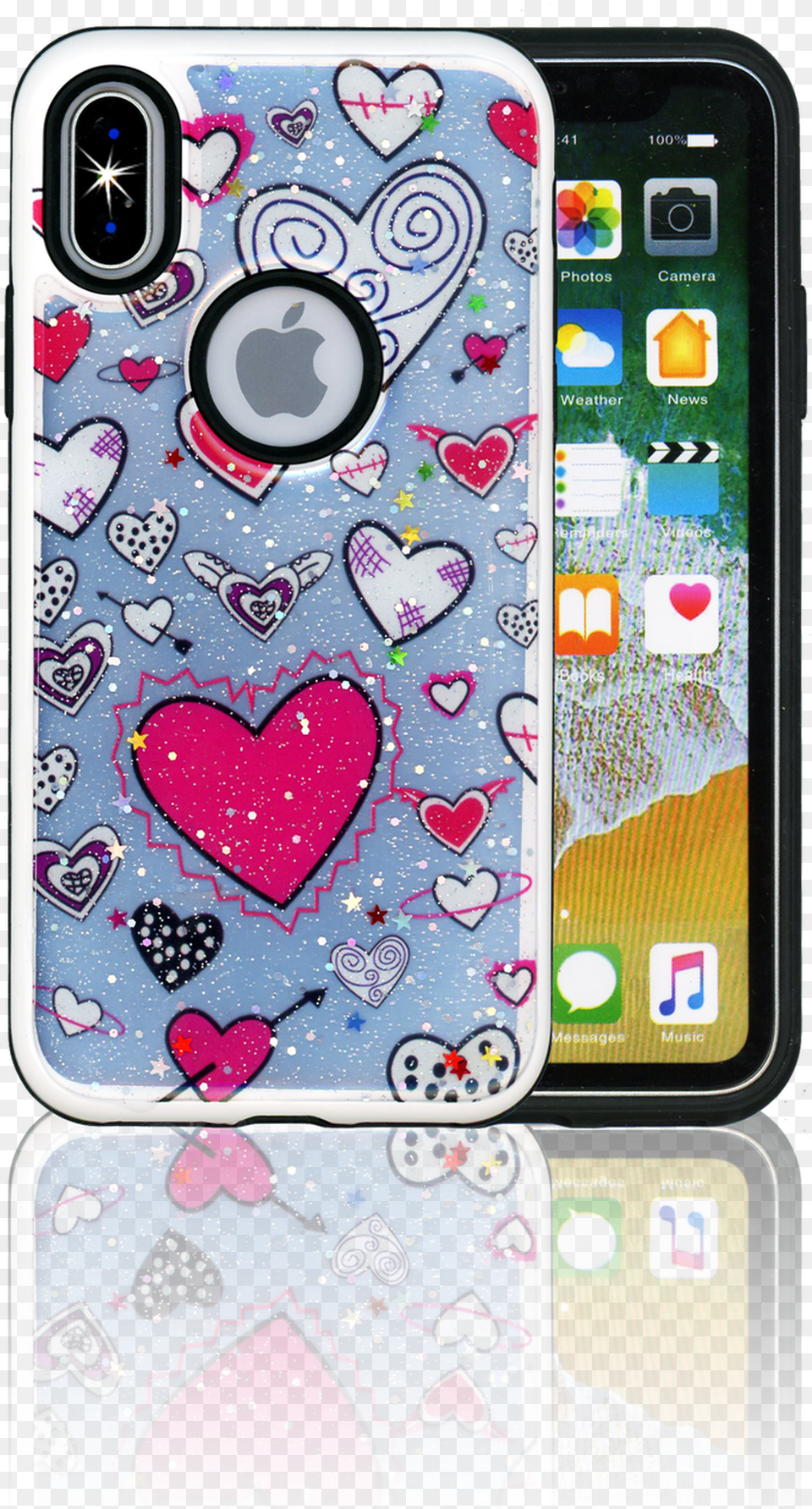 Iphone X10xs Mm 3d Heart, Advertisement, Poster Png