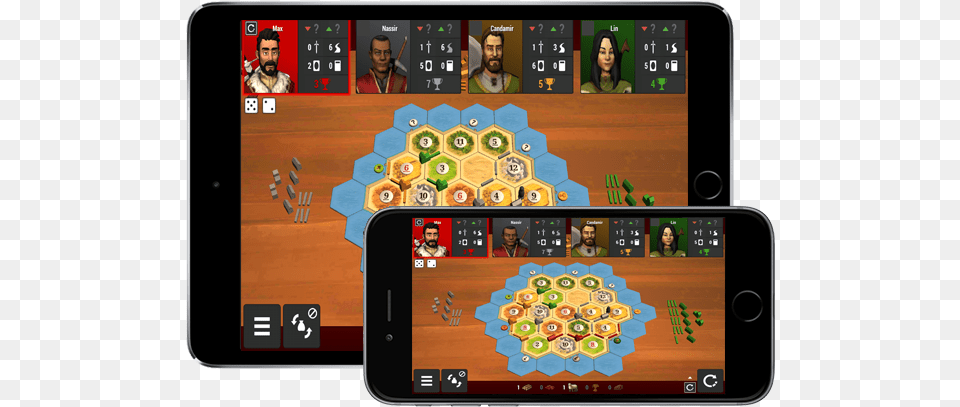 Iphonenexus Smartphone Mit Laufender Catan Partie Game, Electronics, Mobile Phone, Phone, Person Free Png