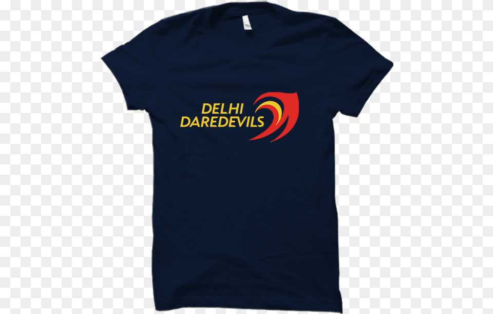 Ipl 02 N Delhi Daredevils Half Sleeve Navy Blue Volcom T Shirt Design, Clothing, T-shirt Png Image