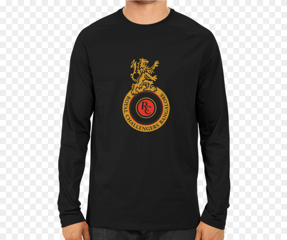 Ipl 08 Royal Challengers Bangalore Full Sleeve Black Bmw Full Sleeve T Shirt, Clothing, Long Sleeve, T-shirt Free Png