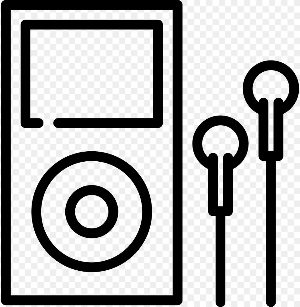 Ipod, Electronics, Stencil Free Transparent Png