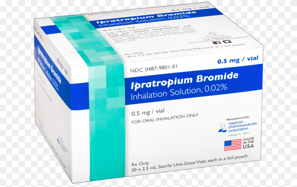 Ipratropium Bromide Inhalation Solution, Box, Computer Hardware, Electronics, Hardware Png Image