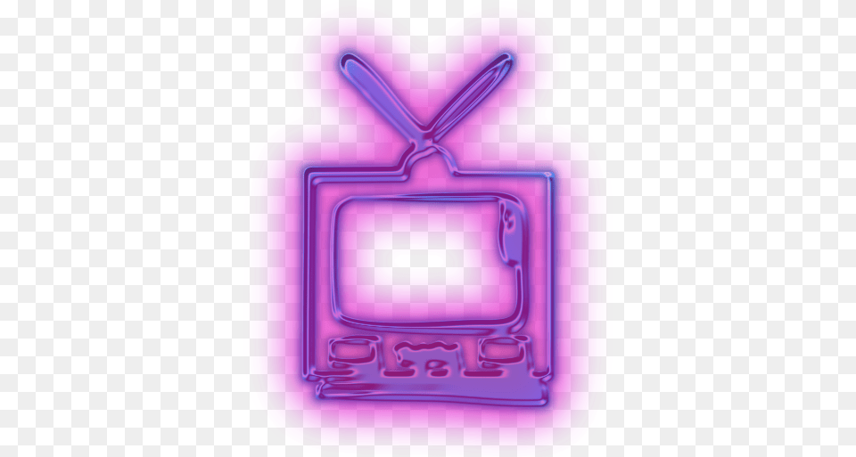 Iptv Satelite Purple Glow Tv, Light, Neon Png Image