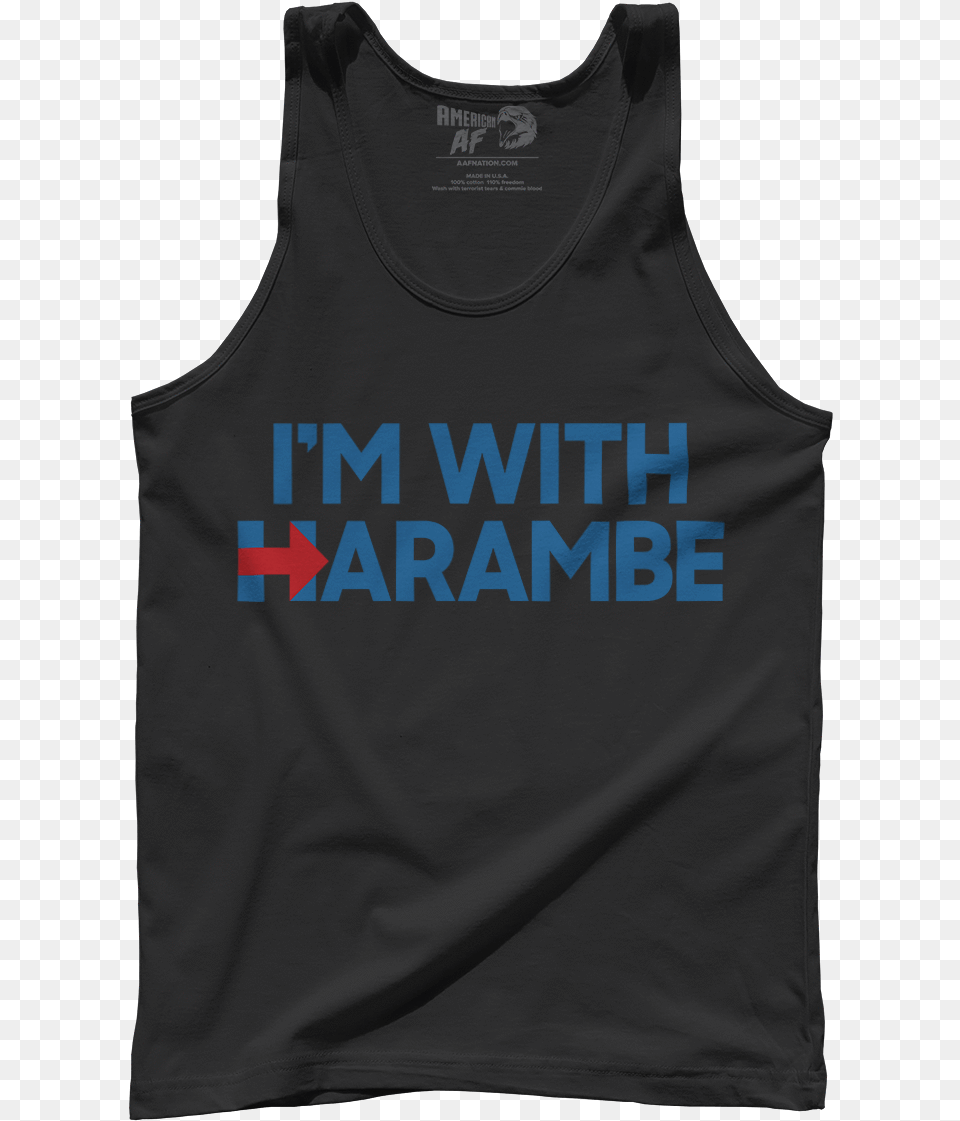 Iquotm With Harambe Active Tank, Clothing, Tank Top, Person Png Image