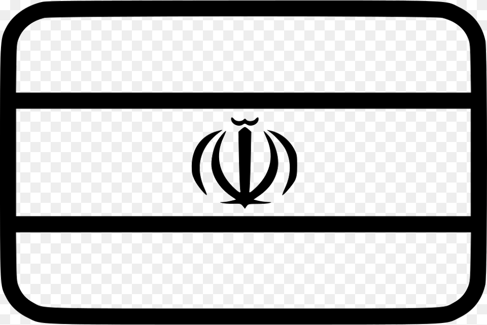 Iran Flag Iran Flag Black And White, Logo, Symbol, Emblem Free Transparent Png