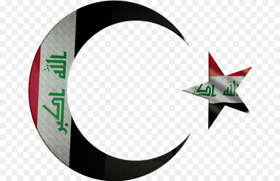 Iraq Flag Star Moon Islam Crescent Free Png Download