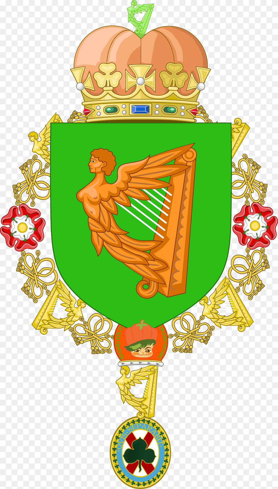 Ireland Clipart Order Of Saint Patrick Collar, Badge, Logo, Symbol, Emblem Png Image