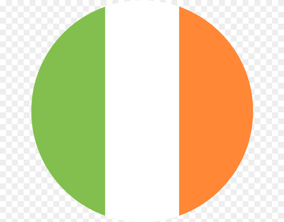 Ireland Flag Emoji Clipart Transparent Ireland Flag Circle, Disk Png Image